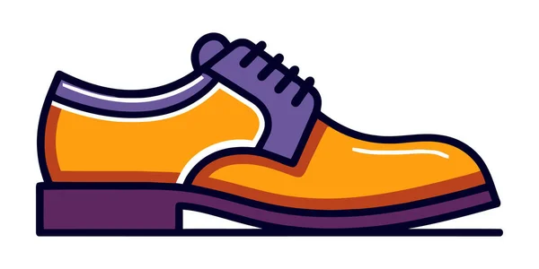 Niedliche Klassische Herrenschuhe Herrenschuhe Isoliert Auf Weißem Hintergrund Cartoon Schuhe — Stockvektor