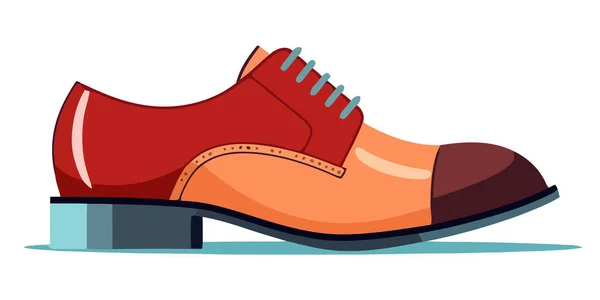 Sapatos Masculinos Clássicos Bonitos Calçado Masculino Isolado Sobre Fundo Branco —  Vetores de Stock