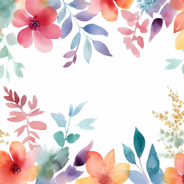 Fond Floral Beau Fond Avec Nombreuses Fleurs Différentes Maquette Carte — Image vectorielle