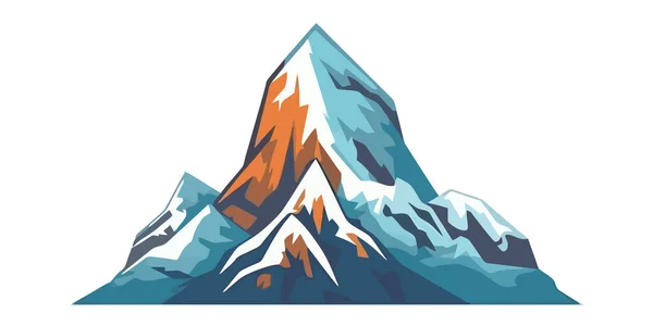 Образ Горы Милые Скалистые Вершины Плоском Стиле Образ Вершины Горы — стоковый вектор
