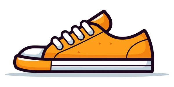 Sapatilhas Giras Sapatilhas Isoladas Fundo Branco Sapatos Desenhos Animados Ilustração —  Vetores de Stock