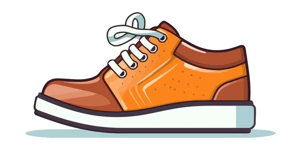 Cute Sneakers Sneakers Isolated White Background Cartoon Shoes Vector Illustration — Stock Vector