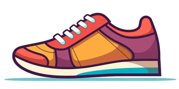 Güzel Ayakkabılar Spor Ayakkabıları Beyaz Arka Planda Izole Edilmiş Çizgi — Stok Vektör
