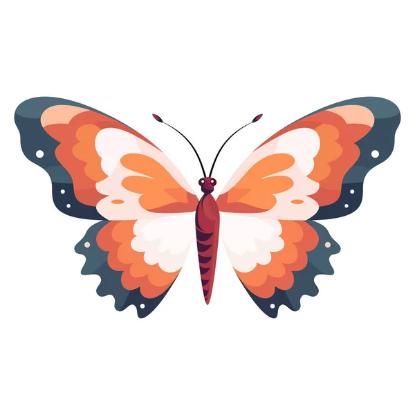 Joli Papillon Papillon Dessin Sur Fond Blanc Papillon Dessiné Main — Image vectorielle