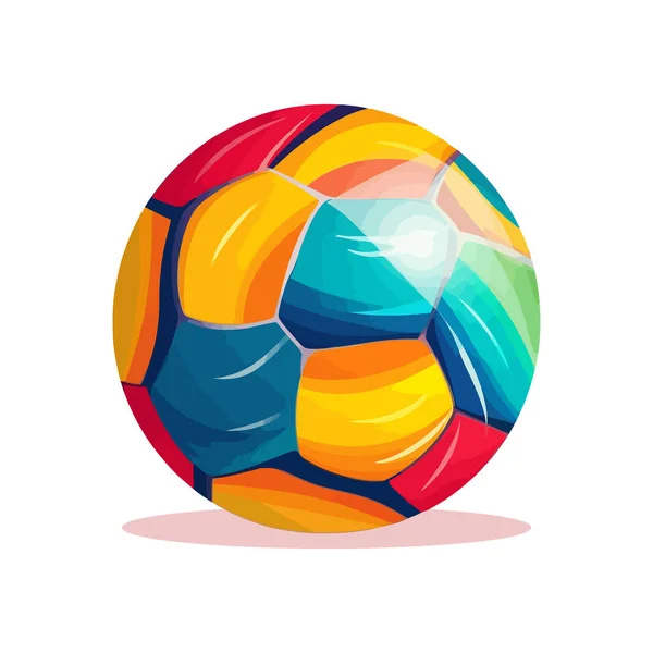 Abstract Beeld Van Voetbal Leuke Voetbal Bal Geïsoleerd Witte Achtergrond — Stockvector