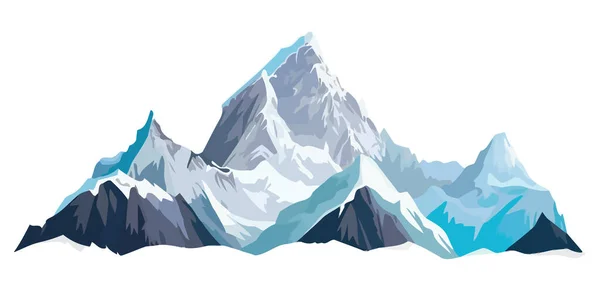 Образ Горы Милые Скалистые Вершины Плоском Стиле Образ Вершины Горы — стоковый вектор