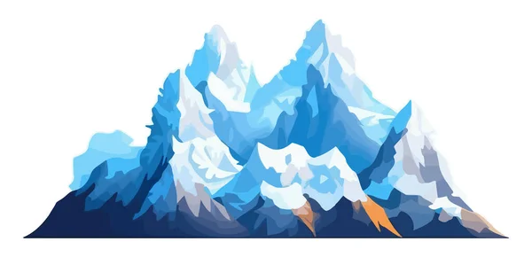 Imagem Montanha Picos Rochosos Bonitos Estilo Plano Imagem Topo Montanha — Vetor de Stock