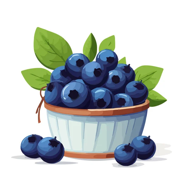 Blueberry Image Cute Image Isolated Blueberry Vector Illustration Generated — Stock Vector