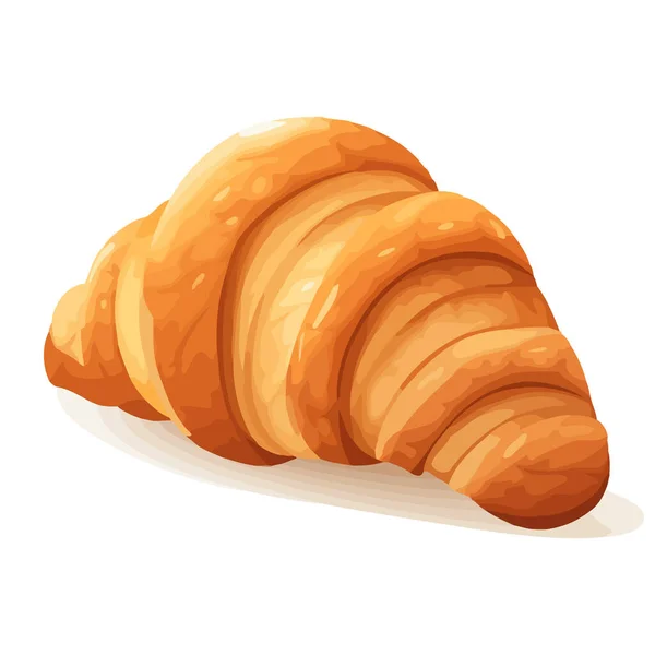 Croissant Imago Schattig Beeld Van Een Geïsoleerde Croissant Vector Illustratie — Stockvector