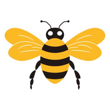 Arı simgesi. İzole edilmiş arıların şirin bir görüntüsü. Vektör çizimi. Üretilmiş Yapay Zeka