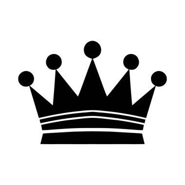 Crown icon. Black king crown symbol. Isolated crown icon. Vector illustration.