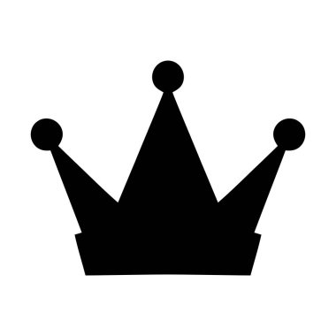 Crown icon. Black king crown symbol. Isolated crown icon. Vector illustration.