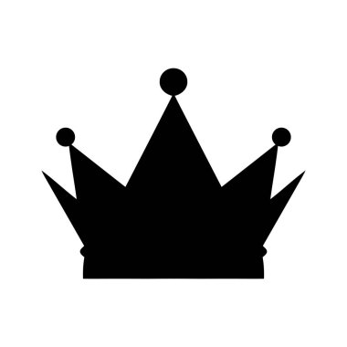 Crown icon. Black king crown symbol. Isolated crown icon. Vector illustration.