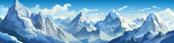 山のイメージ 平らなスタイルでかわいい岩のピーク 山頂の画像 ベクトルイラスト 生成Ai — ストックベクタ