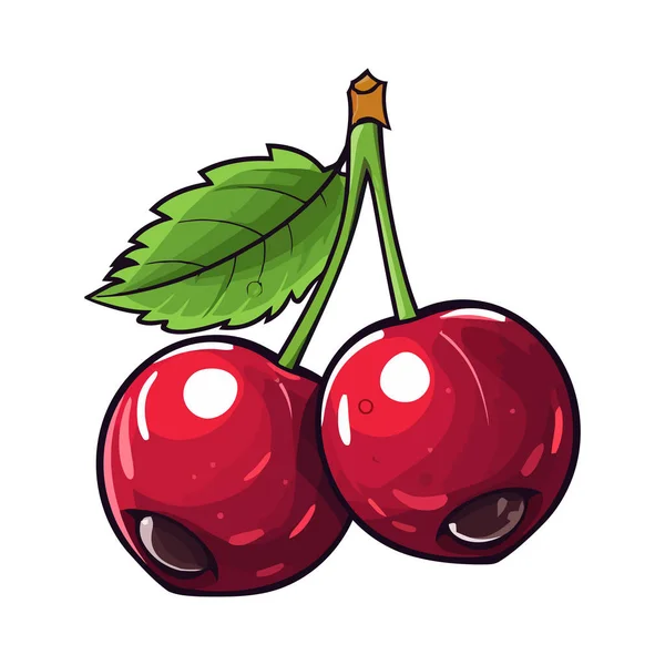 Beeren Symbol Nettes Bild Einer Isolierten Roten Beeren Vektorillustration Generierte — Stockvektor