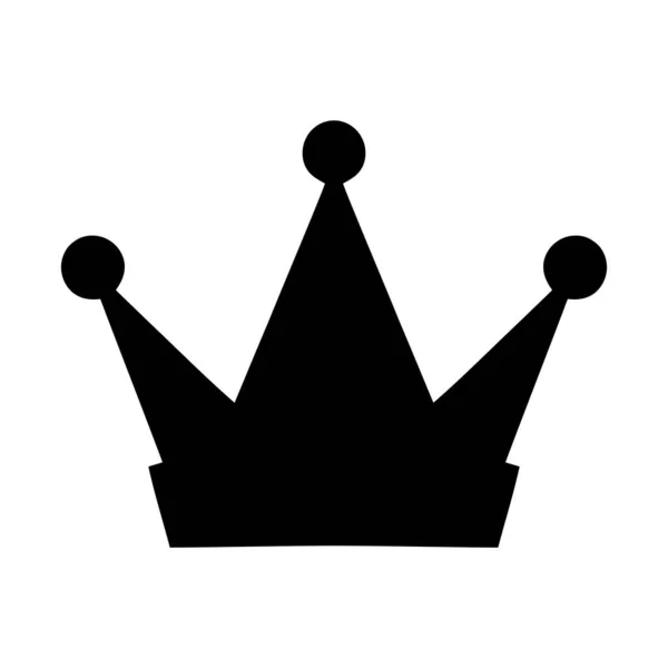 王冠のアイコン ブラックキングクラウンのシンボル 独立した王冠のアイコン ベクターイラスト — ストックベクタ