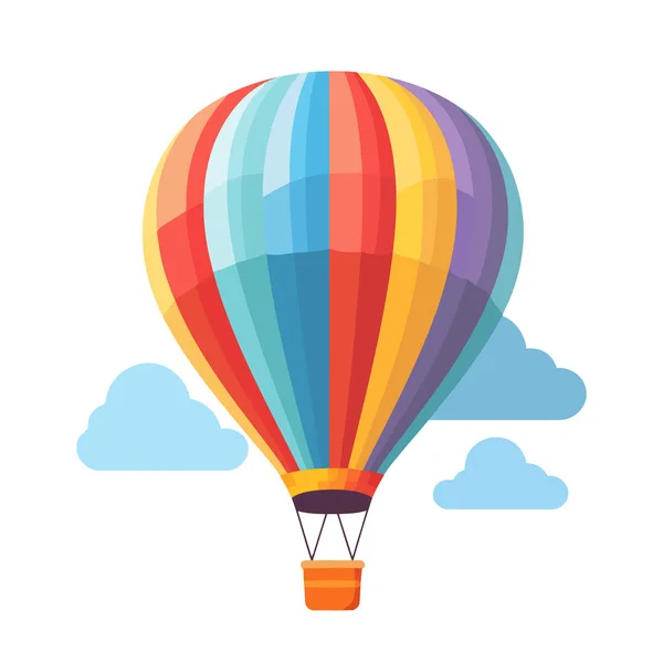 Heißluftballon Nettes Bild Von Einem Isolierten Ballon Vektorillustration Generierte — Stockvektor