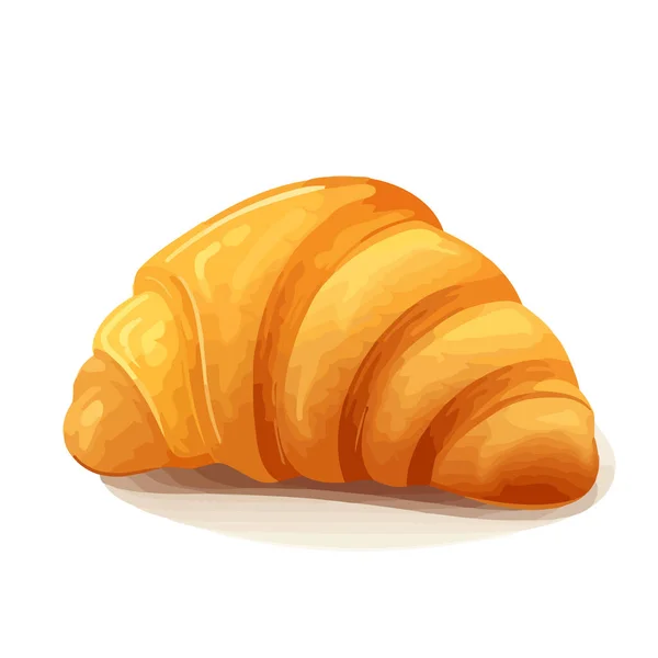Croissant Imago Schattig Beeld Van Een Geïsoleerde Croissant Vector Illustratie — Stockvector