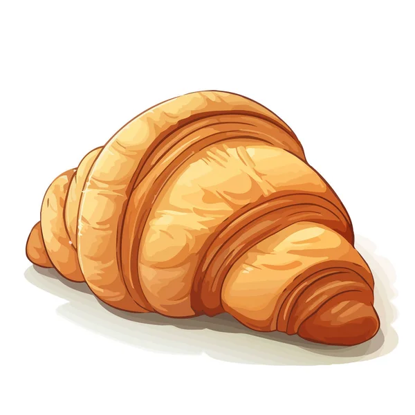 Immagine Del Croissant Bella Immagine Croissant Isolato Illustrazione Vettoriale Generata — Vettoriale Stock