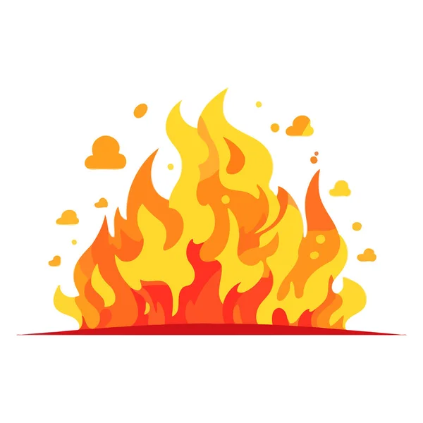 火のイメージ たき火のかわいい漫画のイメージ ベクトルイラスト 生成Ai — ストックベクタ