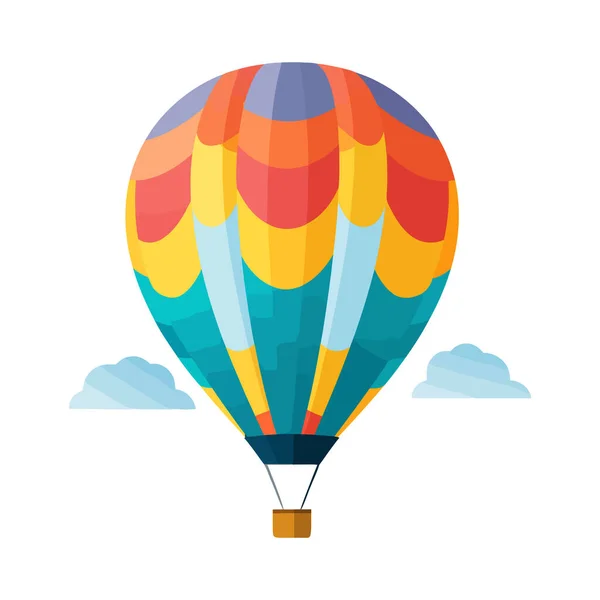 Heißluftballon Nettes Bild Von Einem Isolierten Ballon Vektorillustration Generierte — Stockvektor
