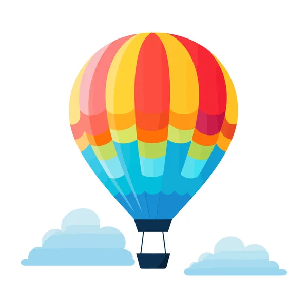 Balão Quente Imagem Gira Balão Isolado Ilustração Vetorial Gerada — Vetor de Stock