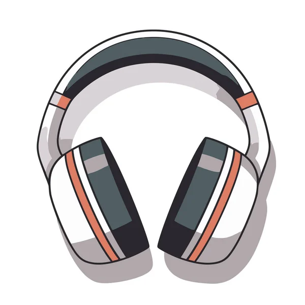 Słuchawki Izolowane Białym Tle Ładny Obraz Słuchawki Ilustracja Wektora Generowana — Wektor stockowy
