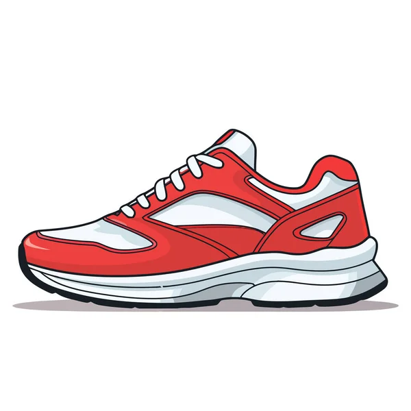 Tênis Modernos Bonitos Sapatilhas Isoladas Fundo Branco Imagem Sapatos Ilustração —  Vetores de Stock