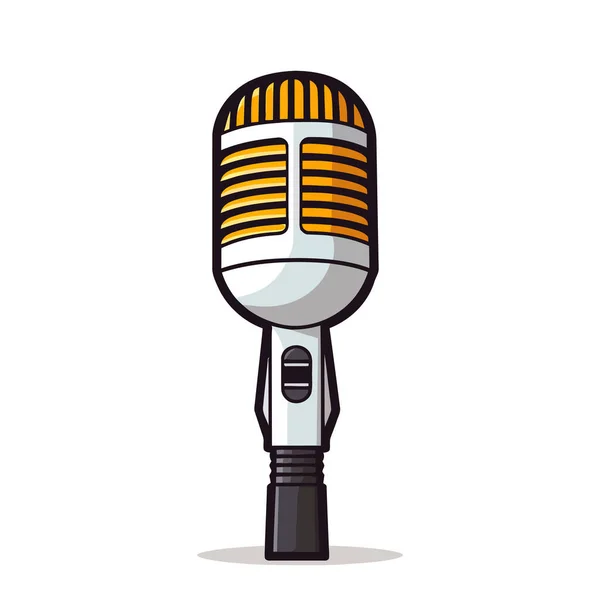 Microfone Vintage Retro Imagem Microfone Antigo Ilustração Vetorial Gerador —  Vetores de Stock