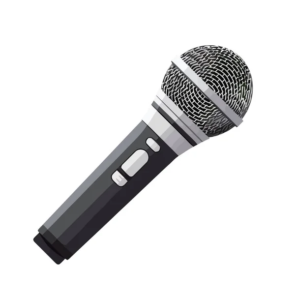 Obrázek Mikrofonu Ikona Mikrofonu Izolovaná Bílém Pozadí Vektorová Ilustrace Generátor — Stockový vektor