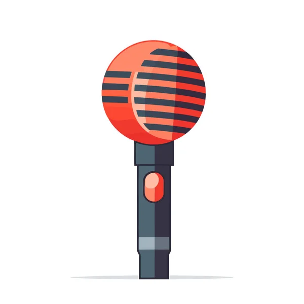 Image Microphone Icône Microphone Isolé Sur Fond Blanc Illustration Vectorielle — Image vectorielle