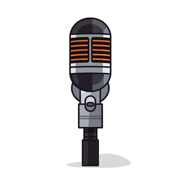 Ретро Вінтажний Мікрофон Зображення Старого Мікрофона Векторні Ілюстрації Генератор — стоковий вектор