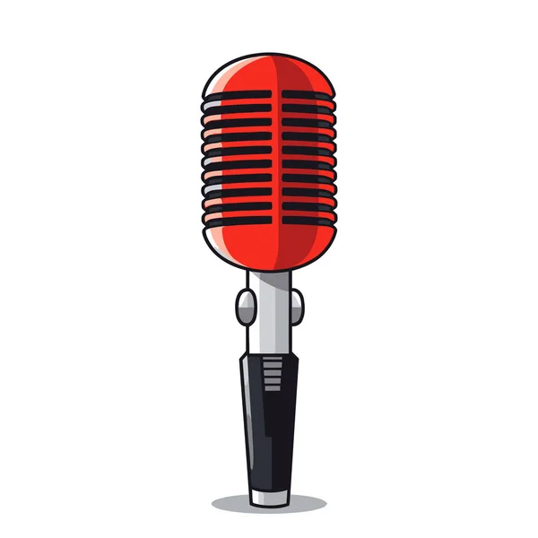 Ретро Вінтажний Мікрофон Зображення Старого Мікрофона Векторні Ілюстрації Генератор — стоковий вектор