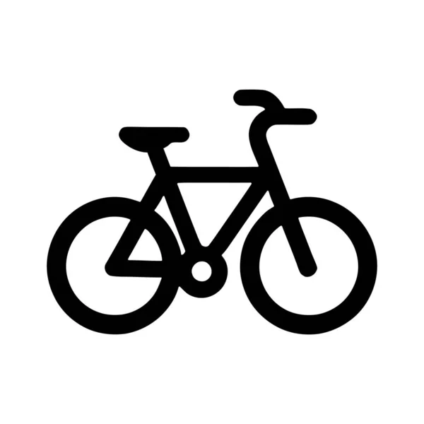 Icono Bicicleta Símbolo Bicicleta Negro Estilo Plano Ilustración Vectorial — Archivo Imágenes Vectoriales