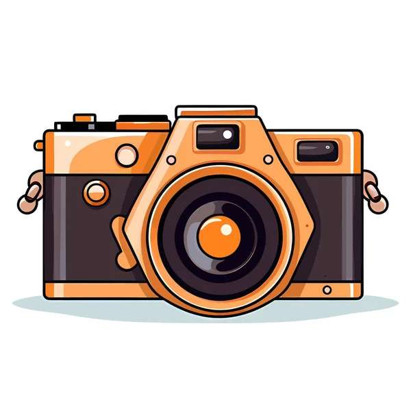 Піктограма Логотипу Фотоапарата Піктограма Камери Плоскому Стилі Зображення Фотоапарата Ізольовано — стоковий вектор