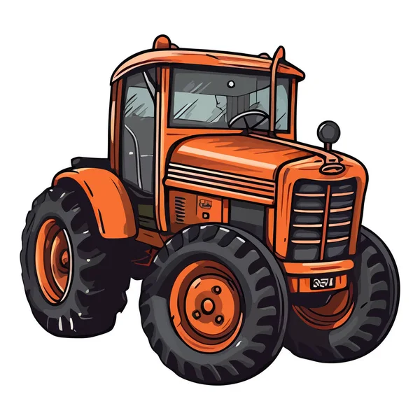 Logo Tracteur Image Tracteur Agricole Dans Style Plat Image Tracteur — Image vectorielle