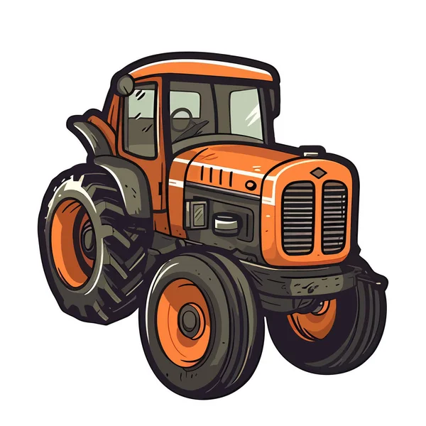 Logo Tracteur Image Tracteur Agricole Dans Style Plat Image Tracteur — Image vectorielle