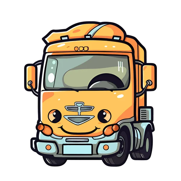 Λογότυπο Φορτηγού Εικόνα Φορτηγού Επίπεδη Στυλ Εικόνα Φορτηγού Απομονωμένη Εικονογράφηση — Διανυσματικό Αρχείο