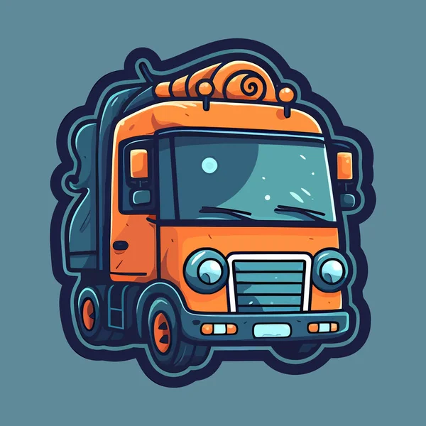 Logo Camion Icône Image Camion Dans Style Plat Illustration Vectorielle — Image vectorielle