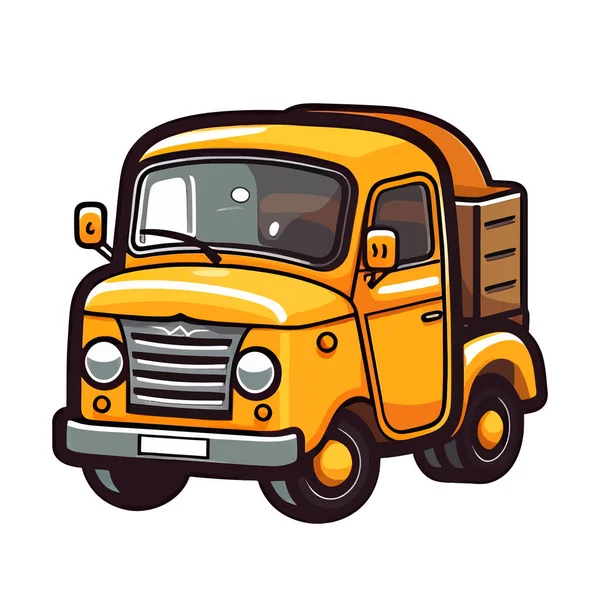 トラックのロゴアイコン 平らなスタイルでトラックの画像 隔離されたトラックの画像 ベクトルイラスト 生成Ai — ストックベクタ