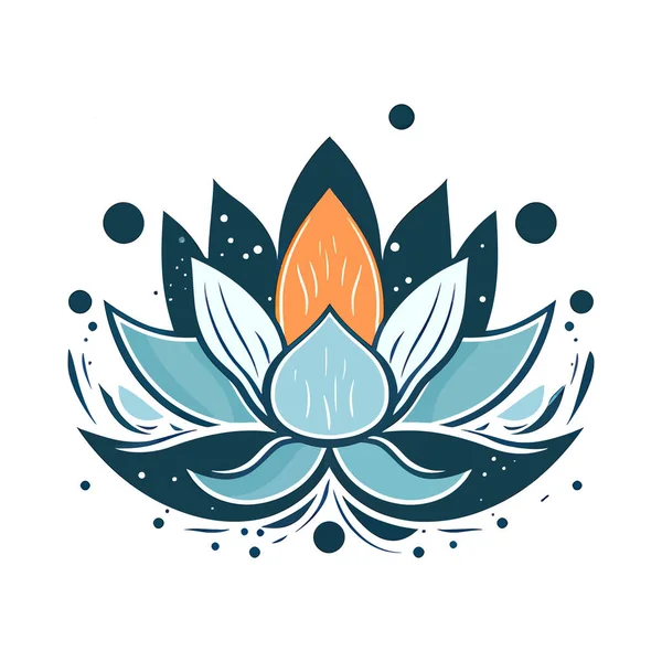 Икона Цветов Лотоса Цветок Лотоса Изолирован Символ Милого Лотоса Лотосное — стоковый вектор