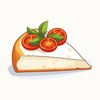 Peynir imajı. Peynirin şirin çizgi film görüntüsü. Vektör çizimi. Üretilmiş Yapay Zeka