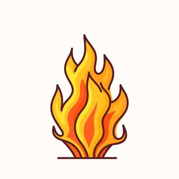 火のイメージ たき火のかわいい漫画のイメージ ベクトルイラスト 生成Ai — ストックベクタ
