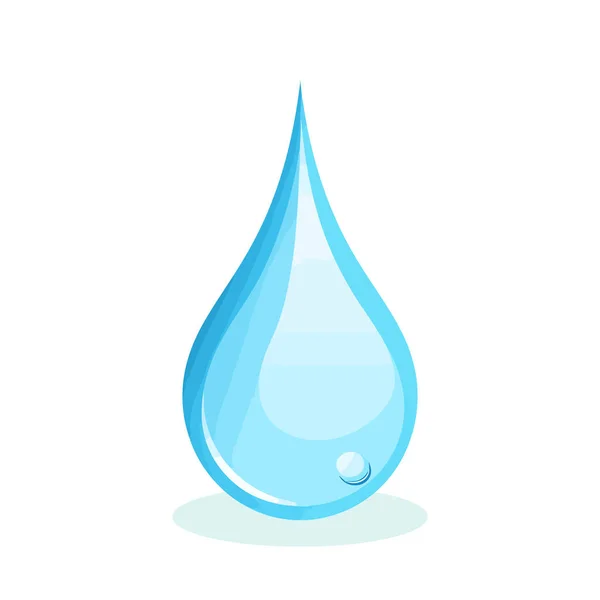 Значок Логотипом Изображение Голубой Жидкости Выделенной Белом Векторная Иллюстрация Стоковый вектор