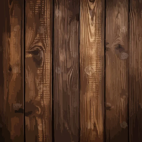 Dřevěné Pozadí Tmavá Dřevěná Textura Dřevěné Panely Vektorová Ilustrace Vygenerovaná — Stockový vektor