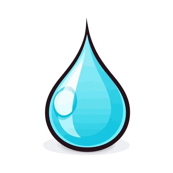 Water Drop Logo Icon Image Blue Liquid Drop Isolated White — Stock Vector