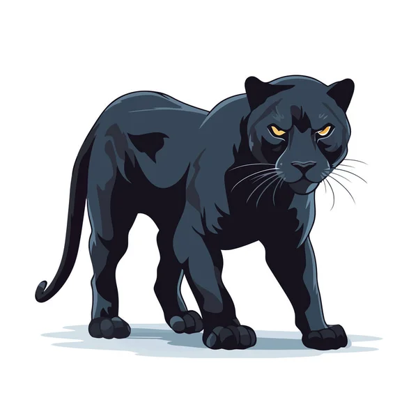 Diseño Del Logo Panther Pantera Dibujo Abstracto Linda Pantera Aislada — Vector de stock