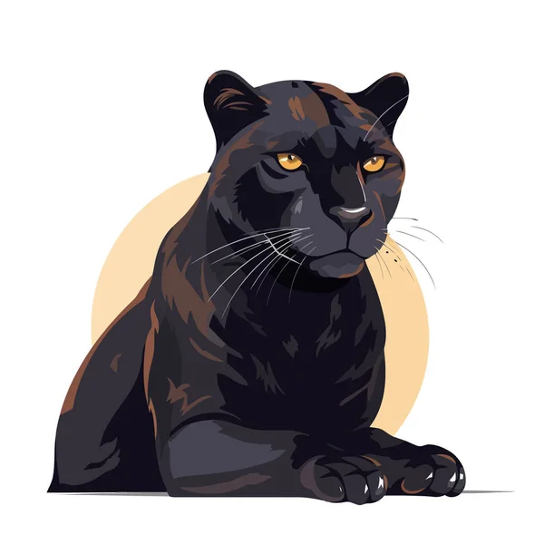 Diseño Del Logo Panther Pantera Dibujo Abstracto Linda Pantera Aislada — Vector de stock