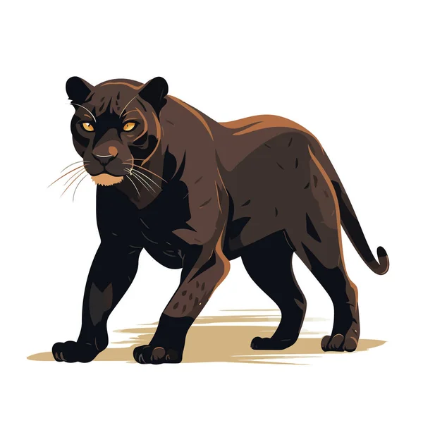Panther Logo Design Abstrakte Zeichnung Panther Netter Panther Isoliert Vektorillustration — Stockvektor