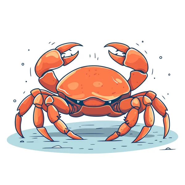 Stock vector Crab logo design. Abstract drawing crab. Cute crab isolated. Vector illustration